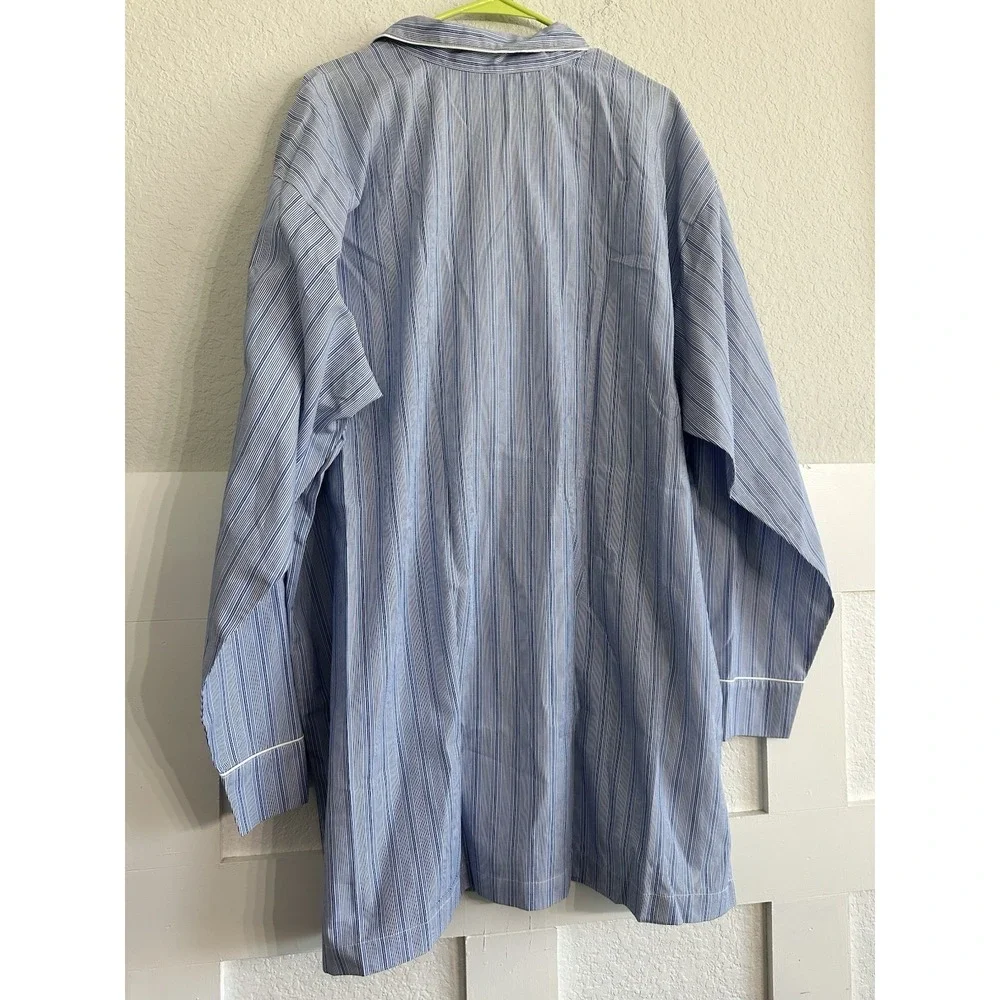 Polo Ralph Lauren Men's Blue Striped Pajama Top Shirt 2xl Cotton Loungewear